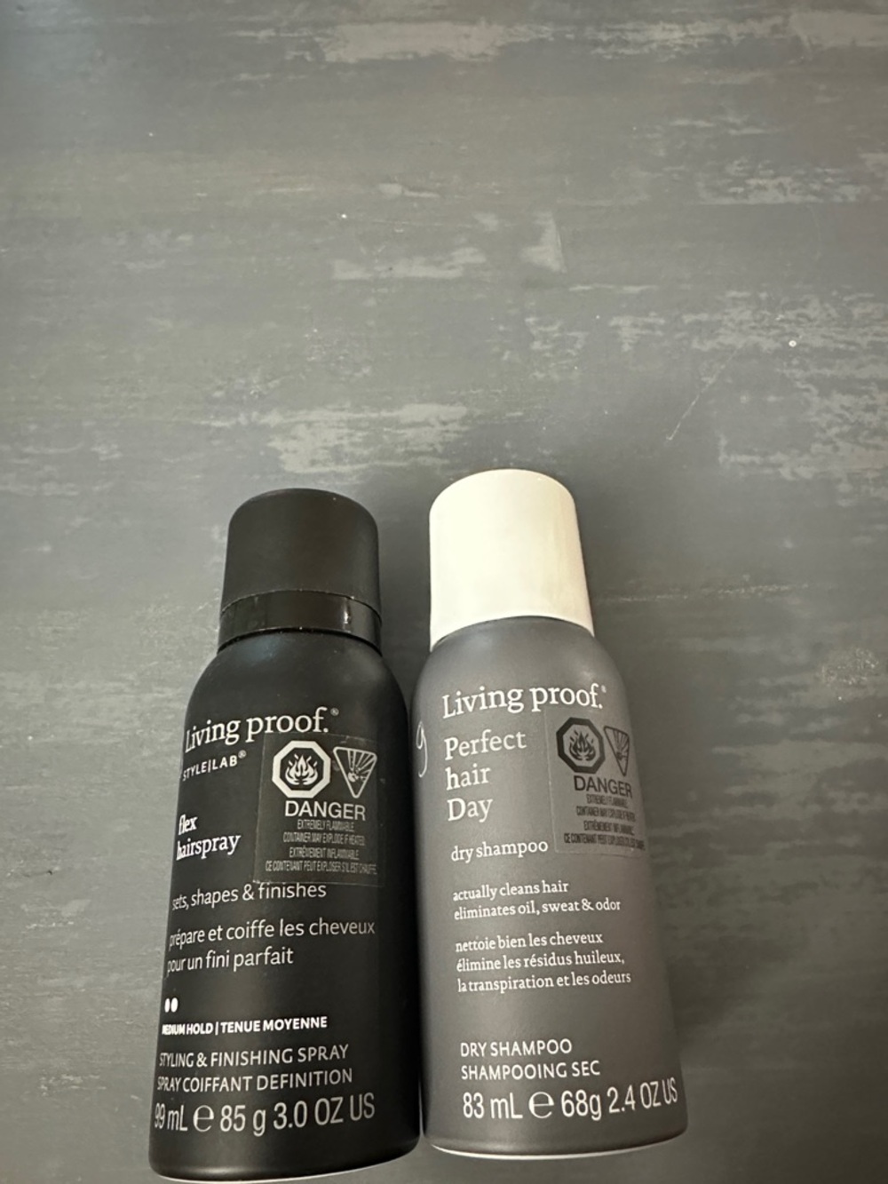 Living Proof Men Matte Black & Gray Dry Shampoo and Hairspray Set